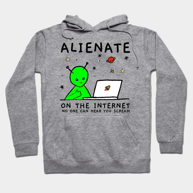 Alienate On The internet Hoodie by TJWDraws